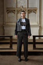 FOLD DENIM TROUSERS