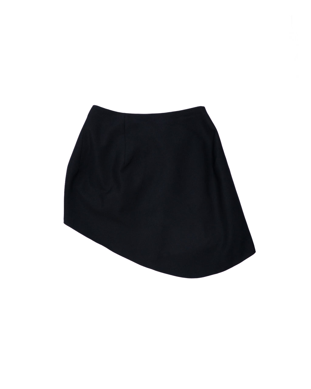 Flat lay of InMotion Skirt back view showing simple tailored structure.