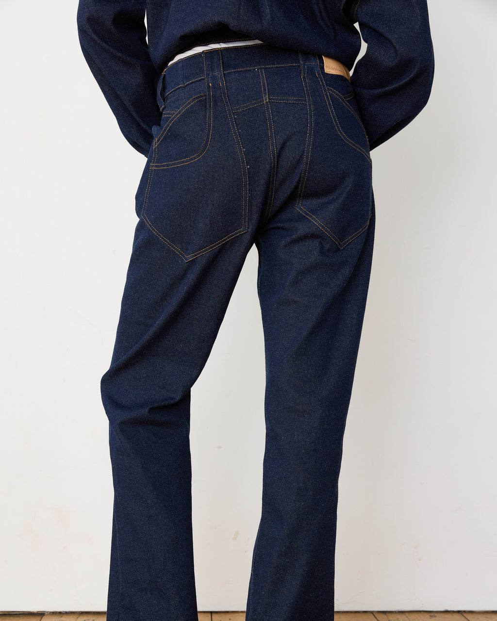 Jeans, on model, back pockets