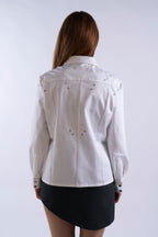 Back view of Stadion Oculus Shirt showing clean seams and minimal eyelet pattern.