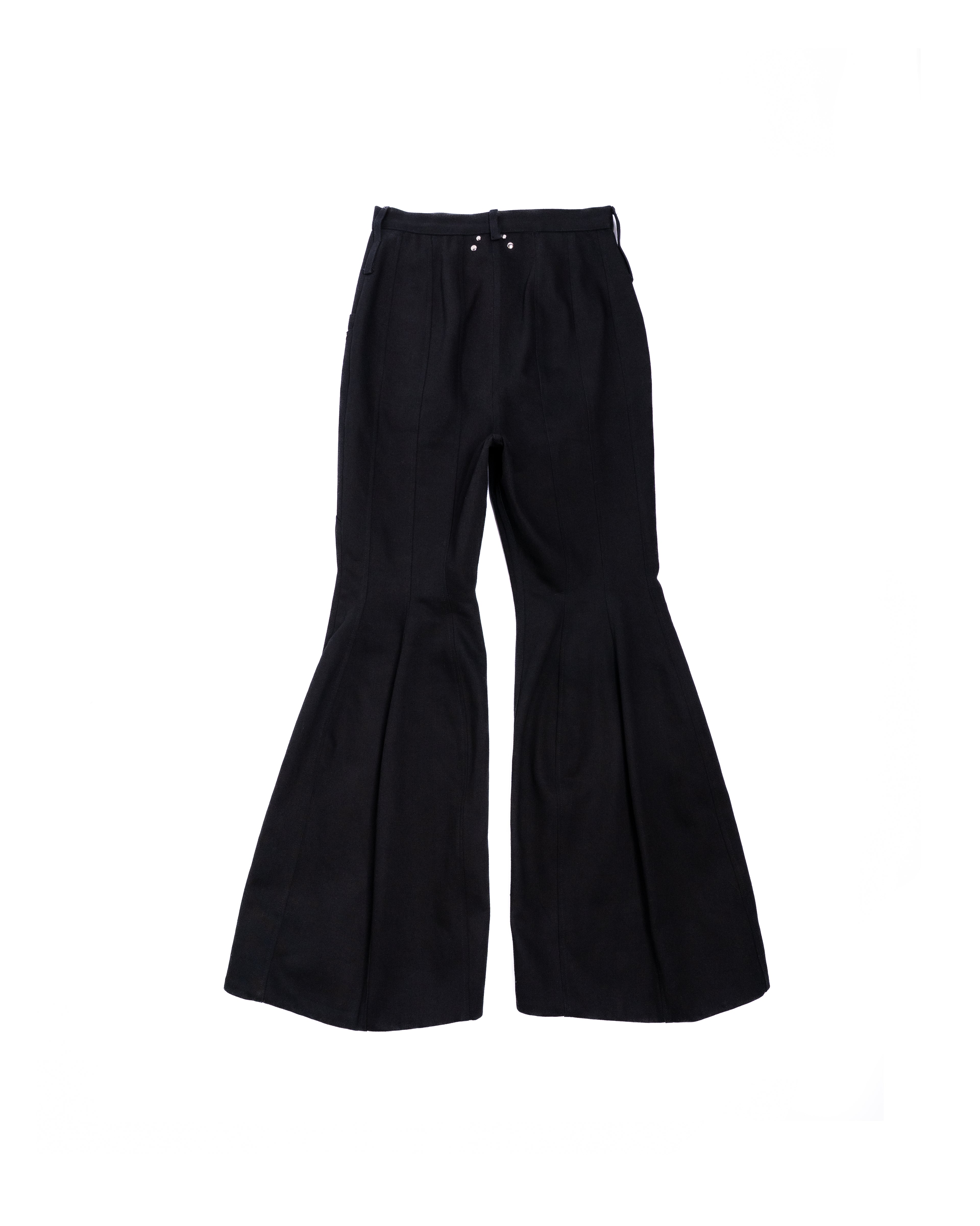 Flat lay of RVT Jeans back view showing structured seams and silhouette.