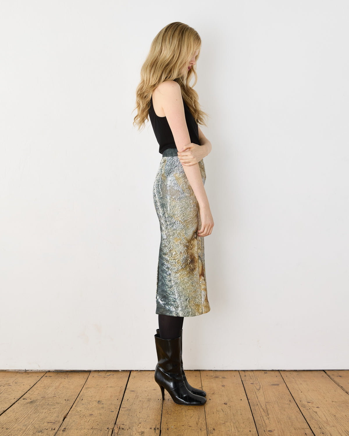 Sardine Skirt, on model, side